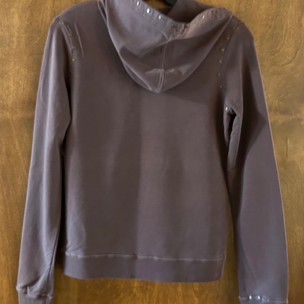Vertigo Paris Brown Studded and Embroidered Top with Hoodie, Size M - Picture 10 of 16